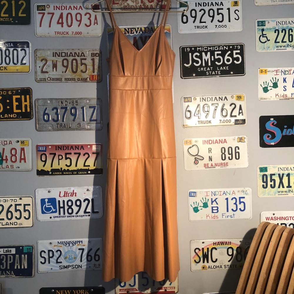 Shein PU Leather strap dress size S (4)